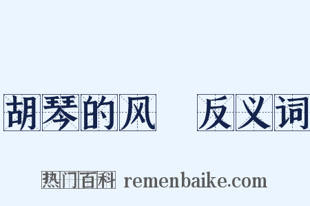 胡琴的风诐反义词是什么意思的图片